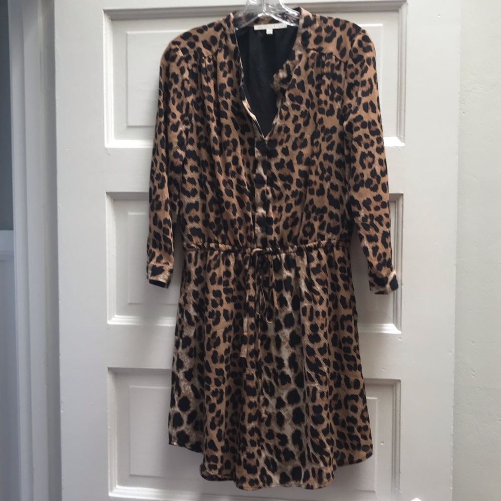 Leopard long sleeve dress
